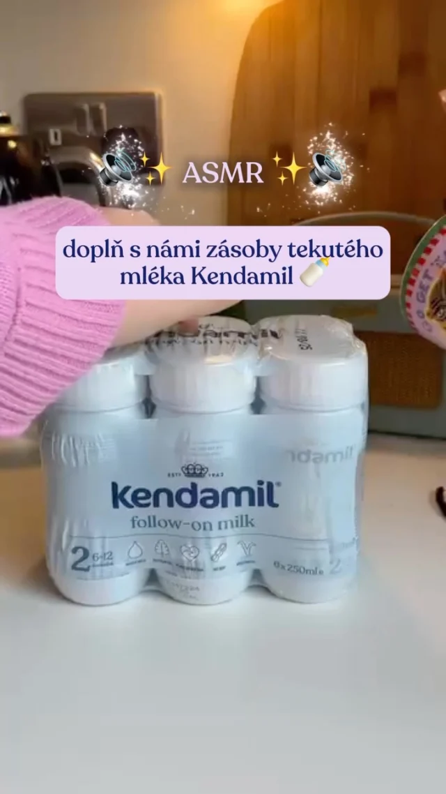Pojď s námi doplnit zásoby Tekutého pokračovacího mléka Kendamil: ASMR edice! 🎤🤫

🤱 Důležité upozornění: Kojení je nejlepší způsob výživy. Kojenecká výživa by měla být používána pouze na doporučení lékaře. Způsob použití a další informace na obalech. Potravina pro zvláštní výživu.